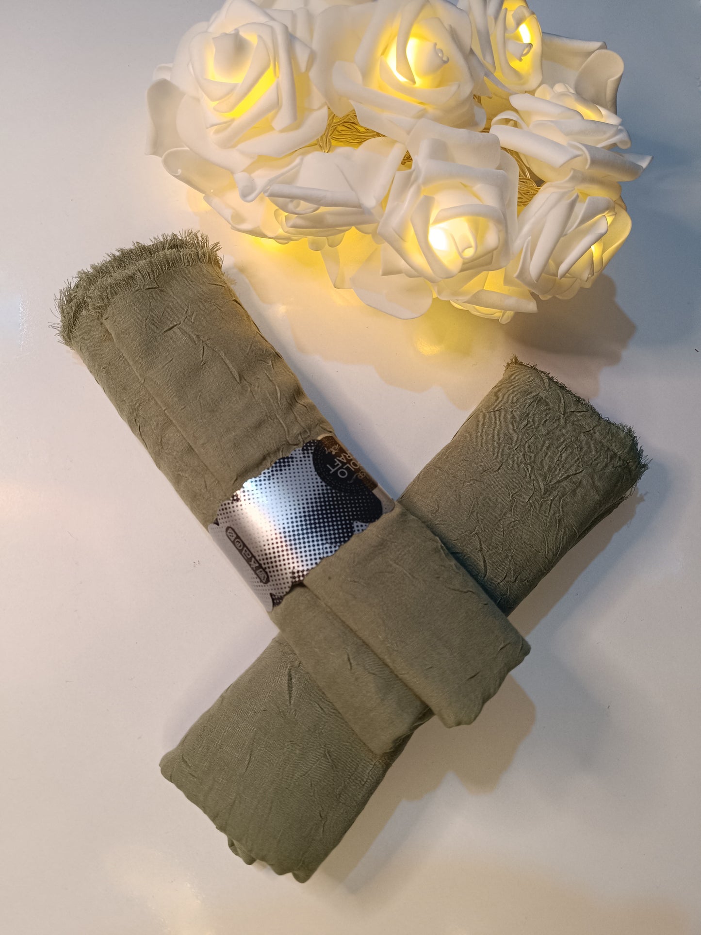 Haki Renk Pamuk Kraş Şal