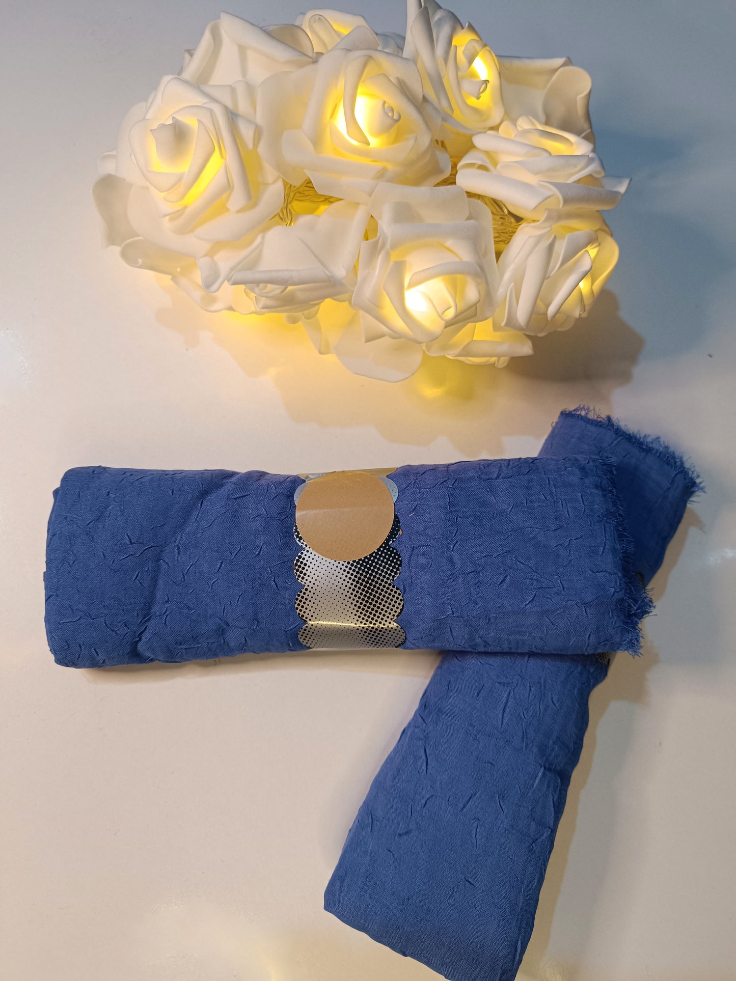 Gök Mavisi - Pamuk Kraş Şal