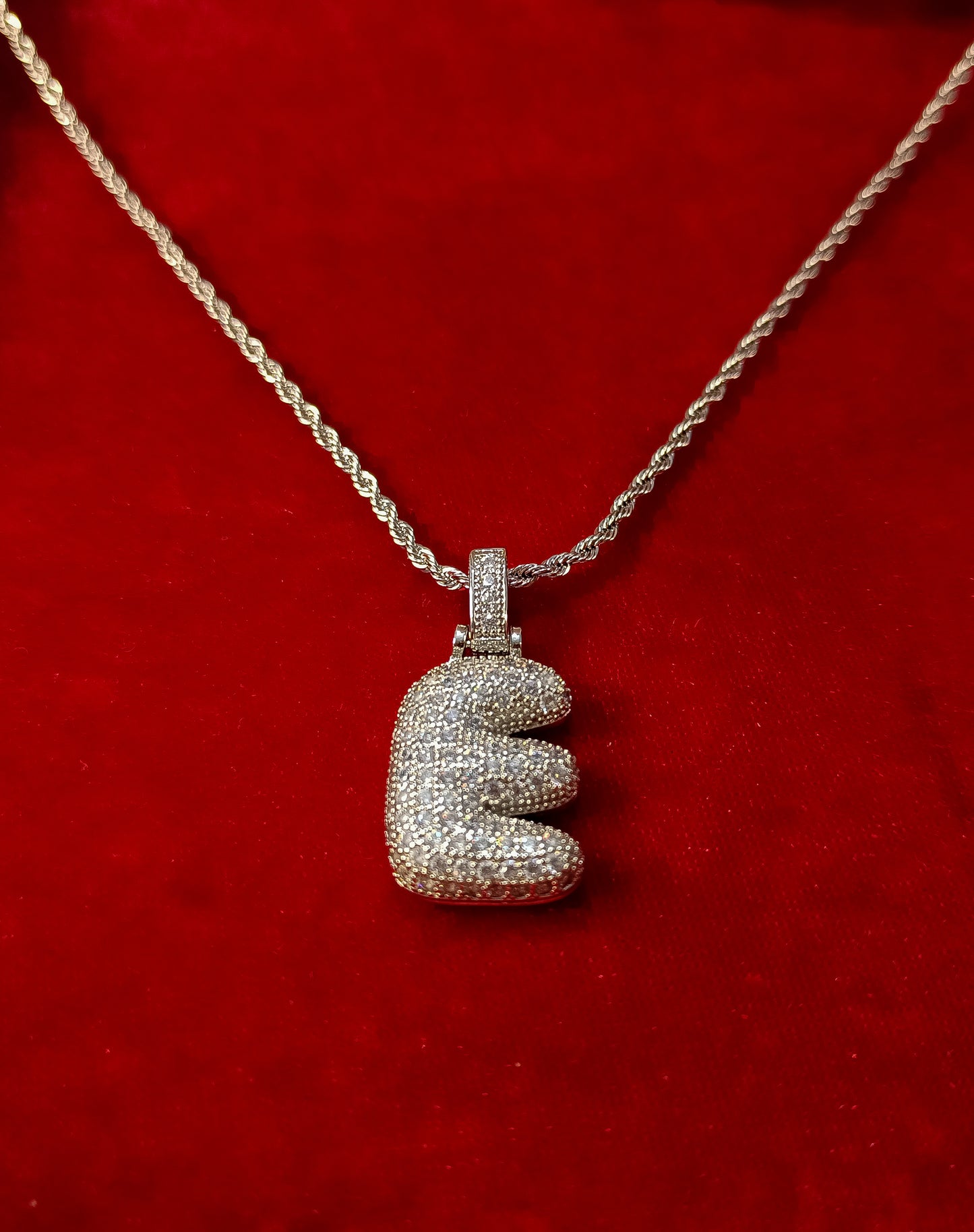 Halat Zincir Taşlı Duble Harfli Kolye