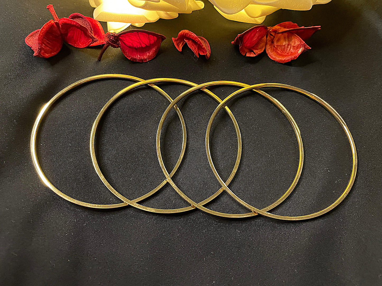 Dört Sıra İnce Kesme Ajda model Gold Bilezik