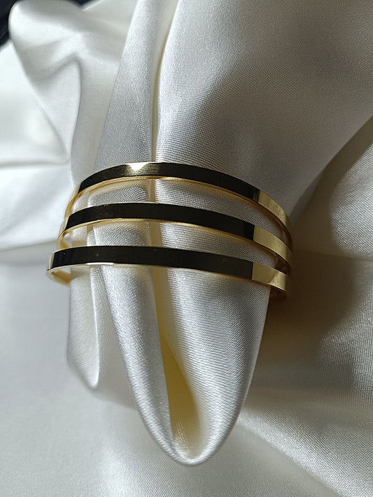 Üçlü Kesme Ajda Model Gold Bilezik