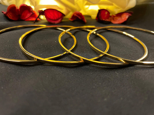 Dört Sıra İnce Kesme Ajda model Gold Bilezik