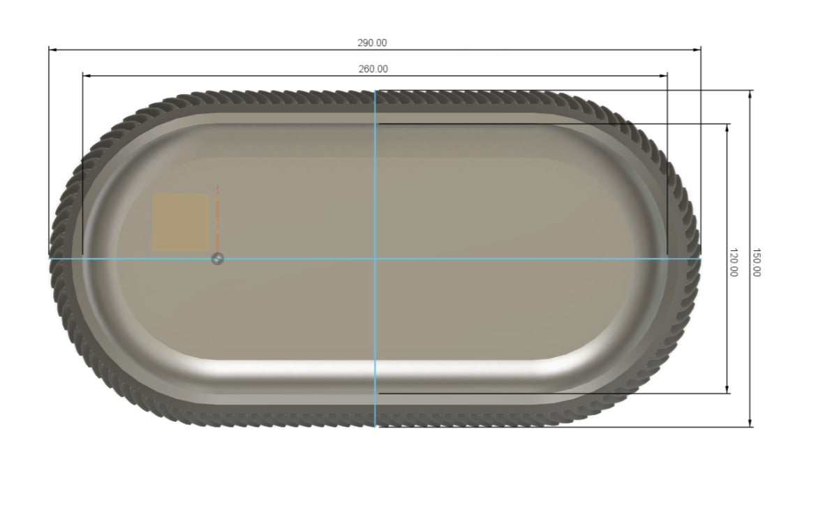 Dalgalı Dokulu Modern Oval Saksılık ve Çok Amaçlı Organizer (29 cm)